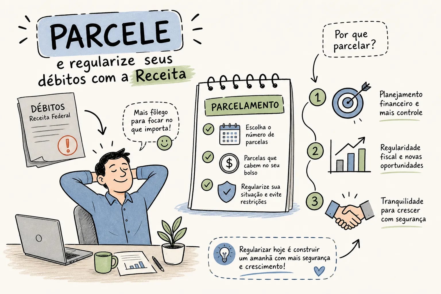 Como parcelar débitos da empresa com a Receita Federal
