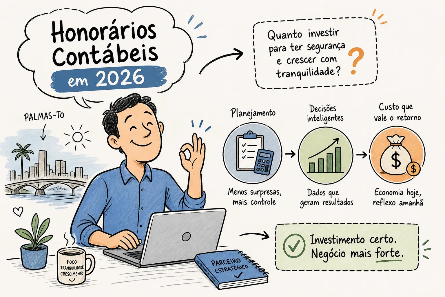 Honorários contábeis em Palmas: quanto pagar em 2026?
