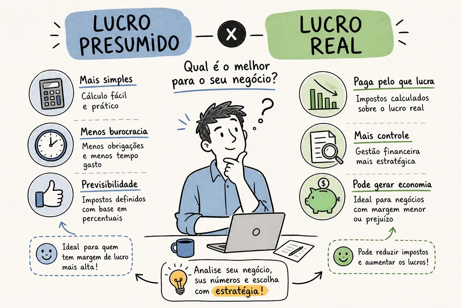 Lucro Presumido x Lucro Real: diferenças e como escolher