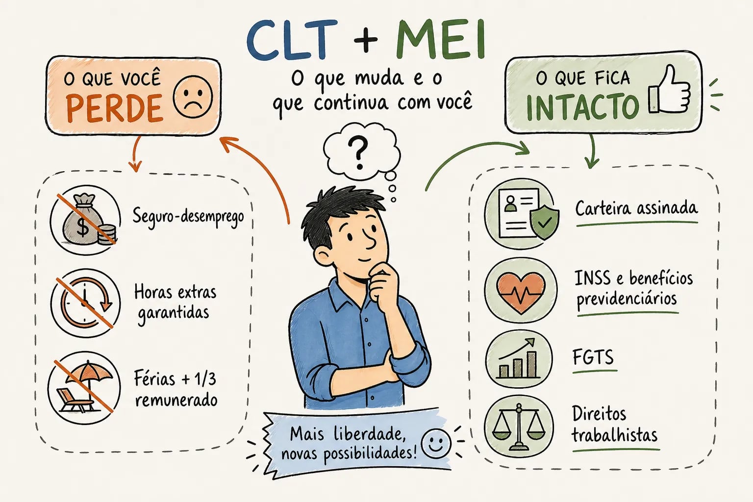 O que o CLT perde ao abrir MEI e o que fica intacto