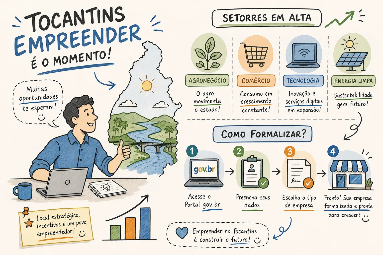 Empresa no Tocantins: setores em alta e como formalizar